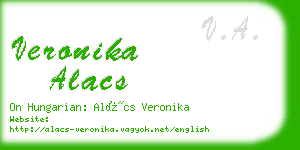 veronika alacs business card